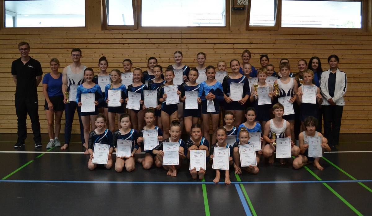 Die Teisendorfer Gerätturnjugend beim Gaujugendturnfest 2026 in Töging